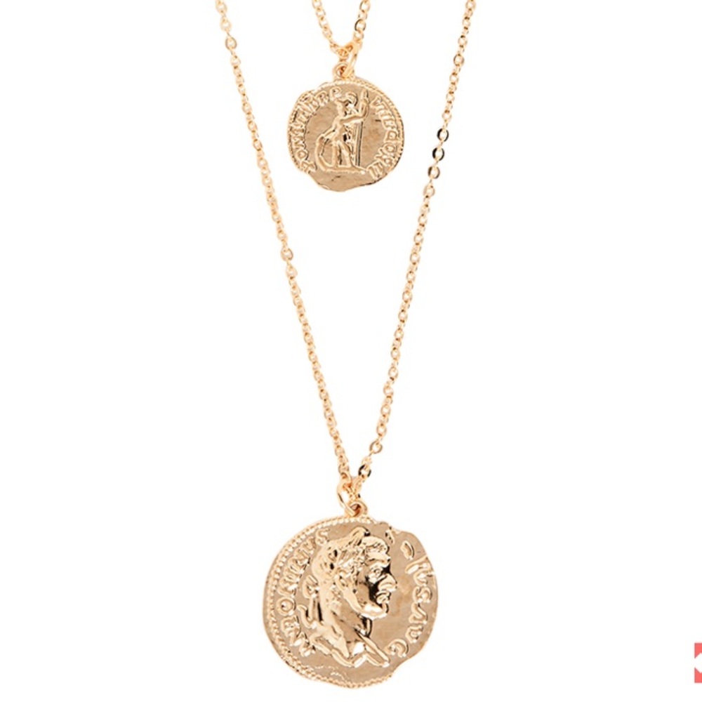 Shashi Layered Coin Necklace NWOT